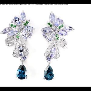 Precious gems Earrings and pendant